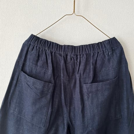 UNIVERSAL TISSU  コットンネル サイドタックパンツ