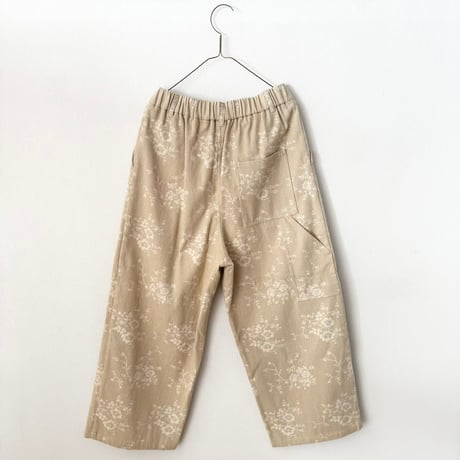 qiri  antique mall yarn  jacquard painter pants・beige