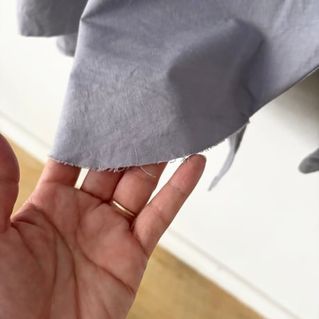 homspun バルキーシーチング フラットカラーブラウス
