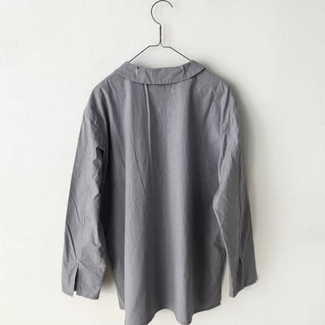 homspun バルキーシーチング フラットカラーブラウス