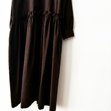atelier naruse ウールコットンミニ千鳥チェック カットオフワンピース