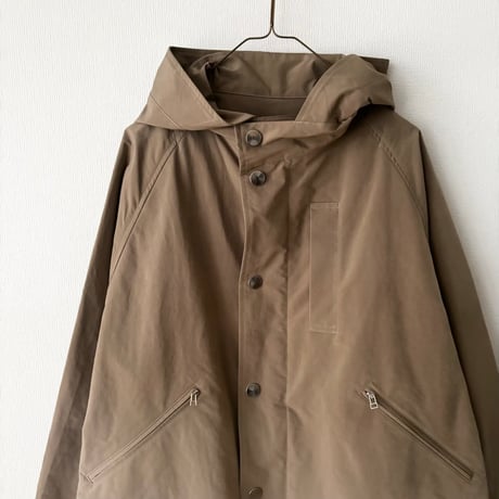 OUVERT ポリエステルナイロン 割繊ウェザーヴィンテージタンブラー撥水加工フーディージャケット