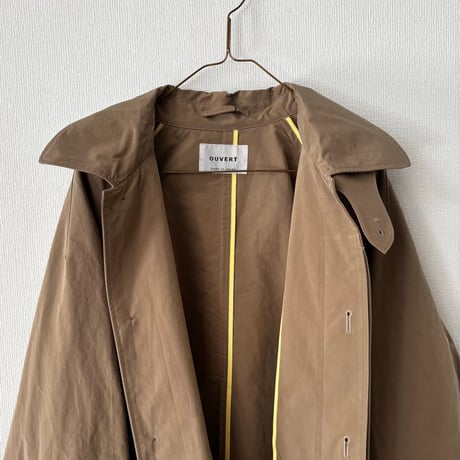 OUVERT  ポリエステルナイロン 割繊ウェザーヴィンテージタンブラー撥水加工 バルマカーンレイニーコート