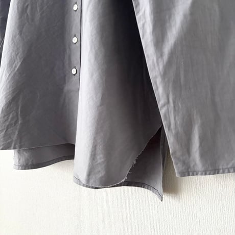 homspun バルキーシーチング フラットカラーブラウス