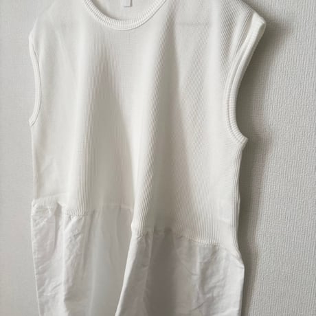 homspun ワッフルノースリーブプルオーバー