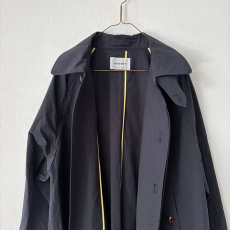 OUVERT  ポリエステルナイロン 割繊ウェザーヴィンテージタンブラー撥水加工 バルマカーンレイニーコート