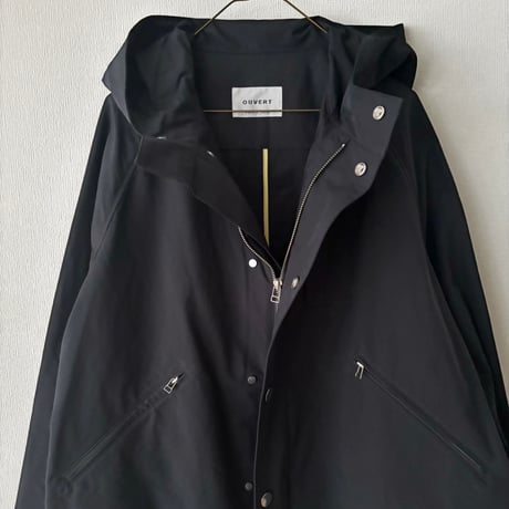 OUVERT ポリエステルナイロン 割繊ウェザーヴィンテージタンブラー撥水加工フーディージャケット