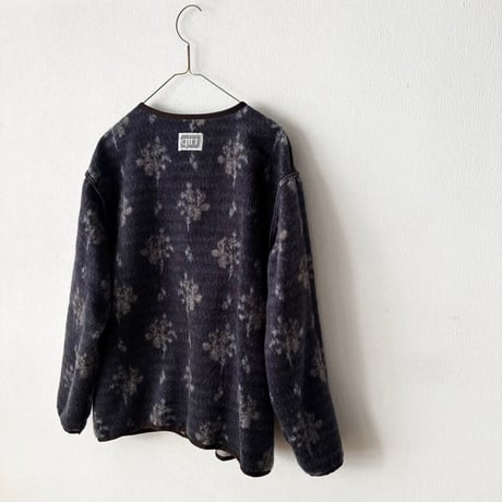 qiri　sarasa raised jacquard cardigan