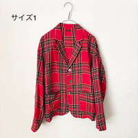 TISSU 東炊きタータンチェック テーラードジャケット