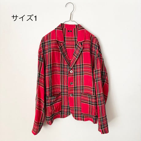 TISSU 東炊きタータンチェック テーラードジャケット