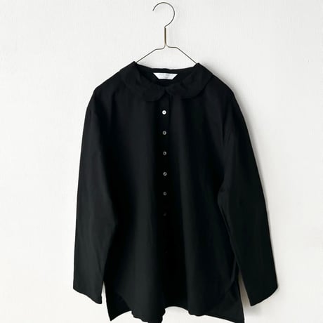homspun バルキーシーチング フラットカラーブラウス