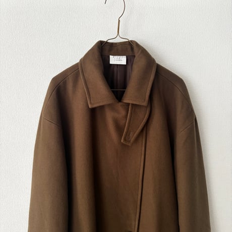yuni super100/wool semi double cocoon coat