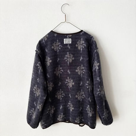 qiri　sarasa raised jacquard cardigan