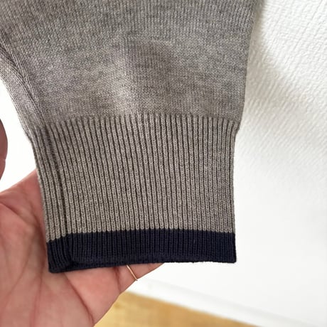 atelier naruse  cotton wool V neck cardigan・gray(multi color)