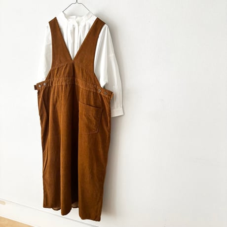 somewearclothing  TOP糸シャツコール サロペットスカート