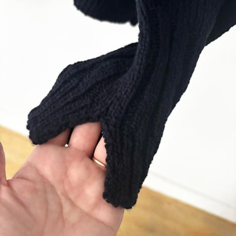 homspun  ネップヤーン 襟付きカーディガン