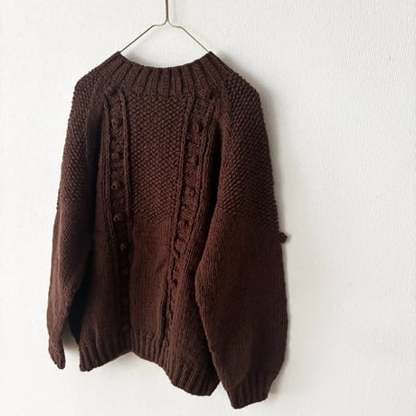 Hands of creation  　ペルー Hand Knit ハイネック2wayラグランカーディガン