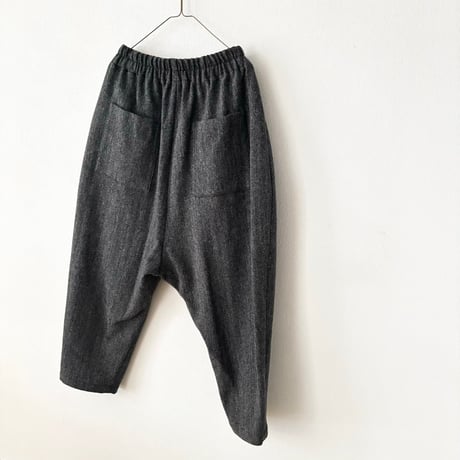 atelier naruse british wool tweed wide loose pants