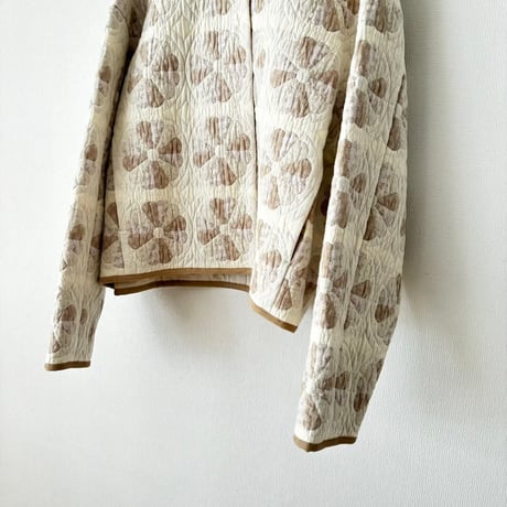 qiri  patchwork quilt jacquard  jacket・ecru