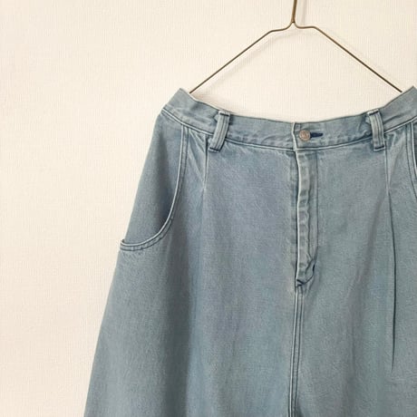 atelier naruse   cotton denim tuck pants・vintage wash