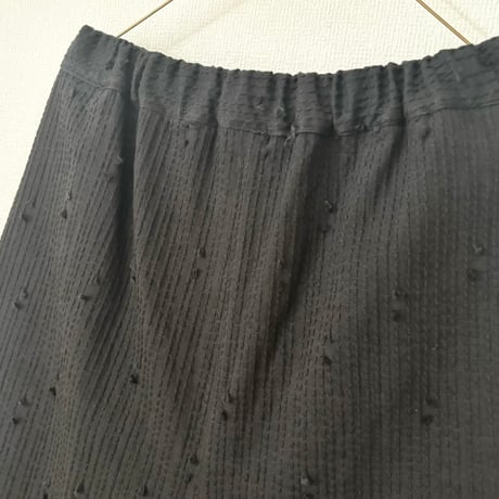 qiri   sashiko  jacquard  pants  ・black