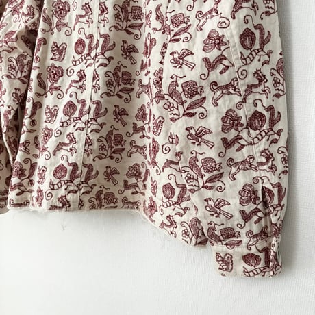 qiri  Arcadia embroidery denim jacket ・ecru