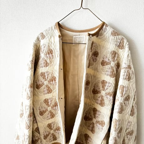 qiri  patchwork quilt jacquard  jacket・ecru