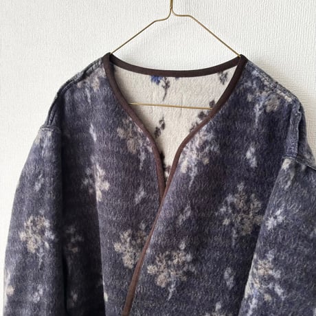 qiri　sarasa raised jacquard cardigan