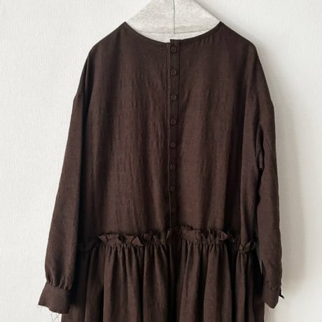 atelier naruse ウールコットンミニ千鳥チェック カットオフワンピース