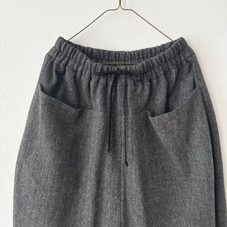 atelier naruse british wool tweed wide loose pants