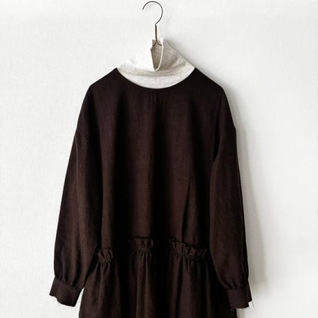 atelier naruse ウールコットンミニ千鳥チェック カットオフワンピース