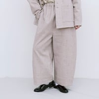 qiri   sashiko  jacquard  pants  ・dusty pink