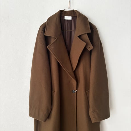 yuni super100/wool semi double cocoon coat