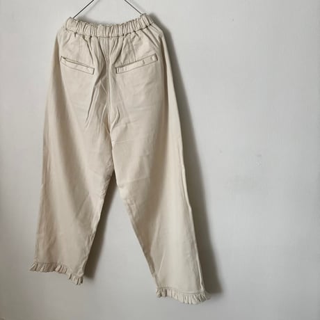 buoybuoy　8オンスDENIM  HEM FRILL PANTS・KINARI