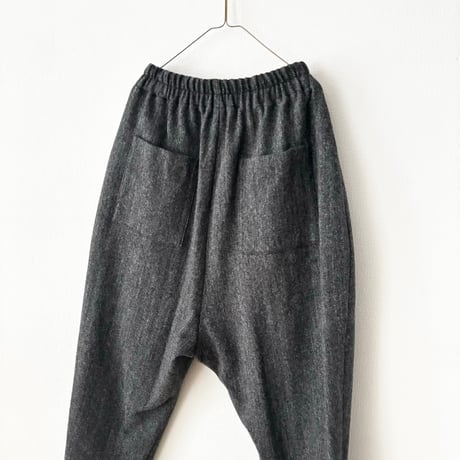 atelier naruse british wool tweed wide loose pants
