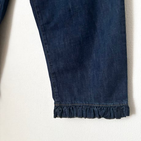 buoybuoy　8オンスDENIM  HEM FRILL PANTS・INDIGO