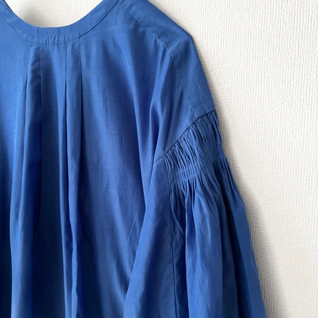 Hands of creation コットンキュプラ フィブリル加工2wayクルーネックワンピース