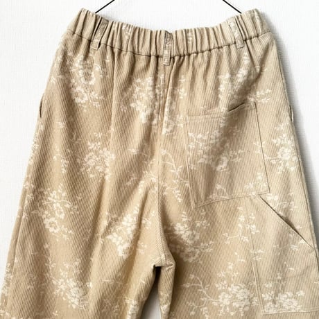 qiri  antique mall yarn  jacquard painter pants・beige