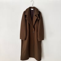 yuni super100/wool semi double cocoon coat