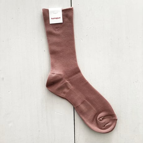 homspun 防縮ウール リブソックス