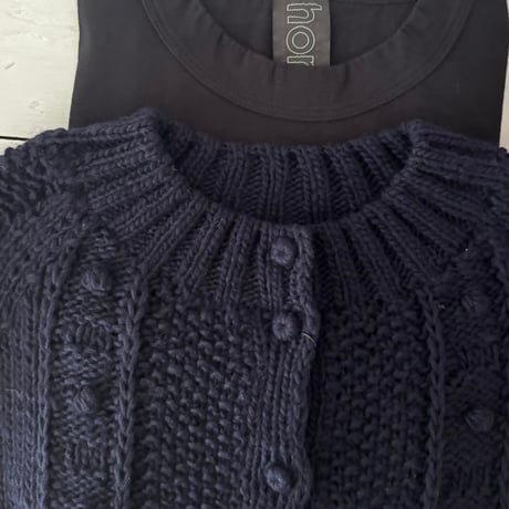 Hands of creation  　ペルー Hand Knit ハイネック2wayラグランカーディガン
