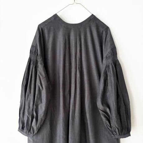 Hands of creation コットンキュプラ フィブリル加工2wayクルーネックワンピース
