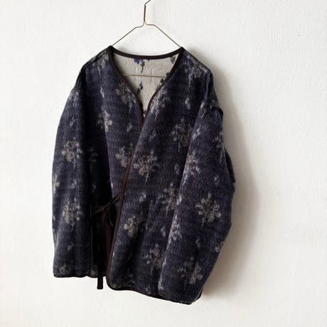 qiri　sarasa raised jacquard cardigan