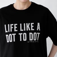dot to dot クロスステッチ ロゴTシャツ・BLACK