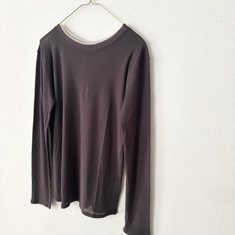 Hands of creation KONAYUKI テレコ クルーネック ロングスリーブ