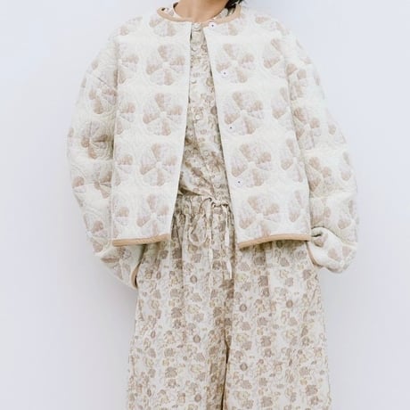 qiri  patchwork quilt jacquard  jacket・ecru