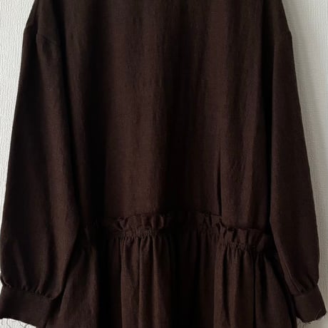 atelier naruse ウールコットンミニ千鳥チェック カットオフワンピース