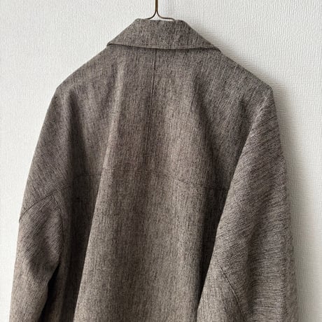 yuni コットンアクリルウール tailored short cocoon jacket