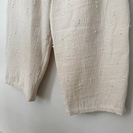 qiri   sashiko  jacquard  pants  ・ecru