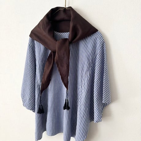 FOG LINEN WORK テス スカーフ・チョコレート